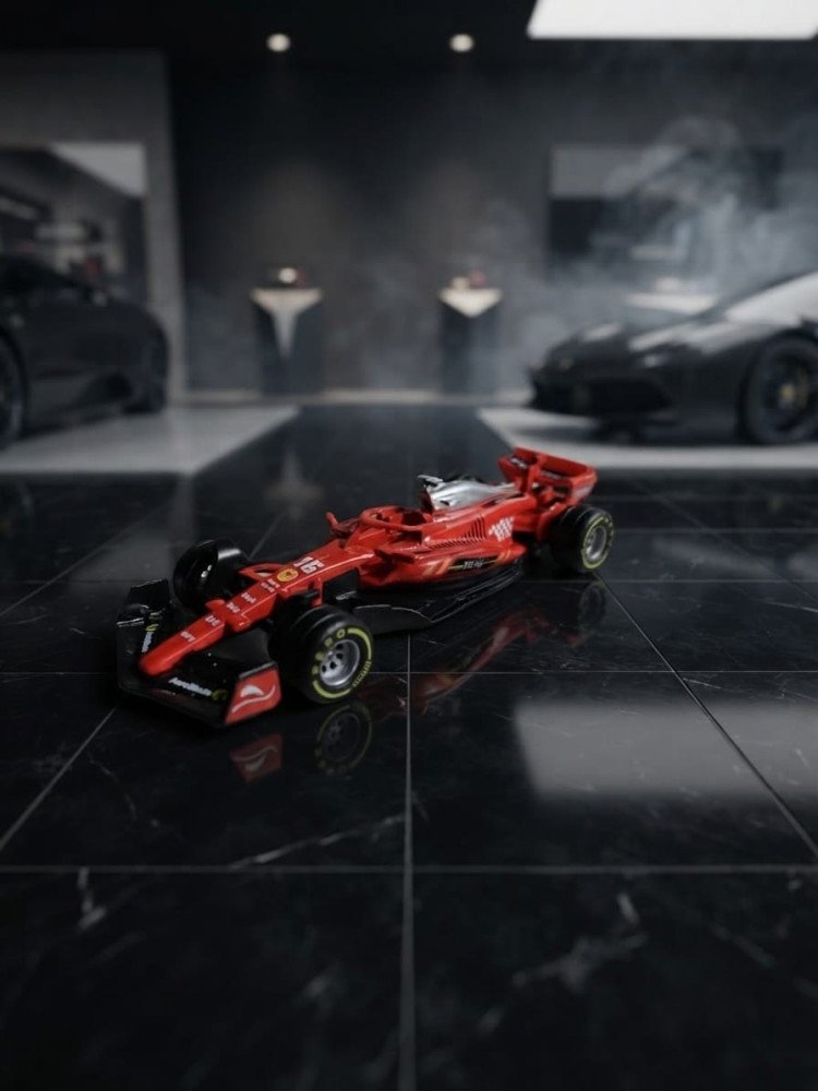 Premium 1:32 F1 Red Metal Miniature Racing Cars + FREE Surprise Analog Watch