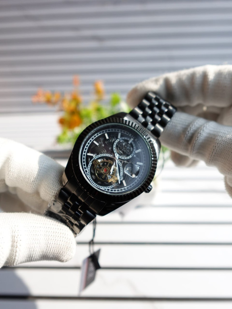 The Gentleman’s Legacy: Rick Premium Black Edition & Vintage Pocket Watch Combo