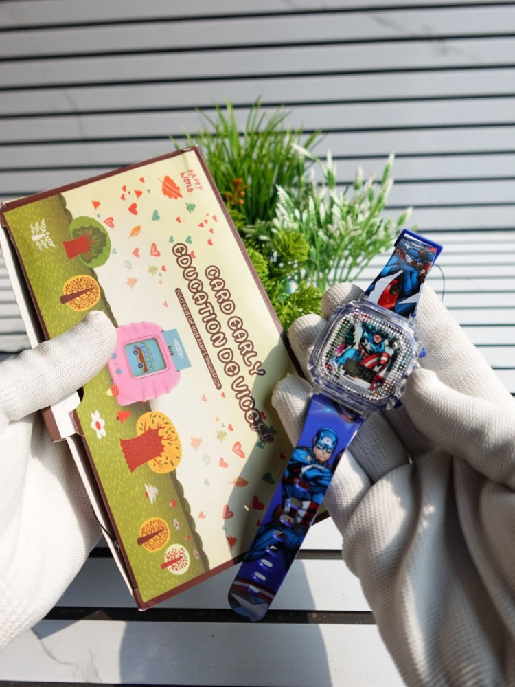 Fun Way to Learn: Talking Flash Card Educational Toy & Cartoon Watch Combo