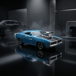 Dodge Charger RT Blowcharger Edition | 1:32 Metallic Blue Muscle Car