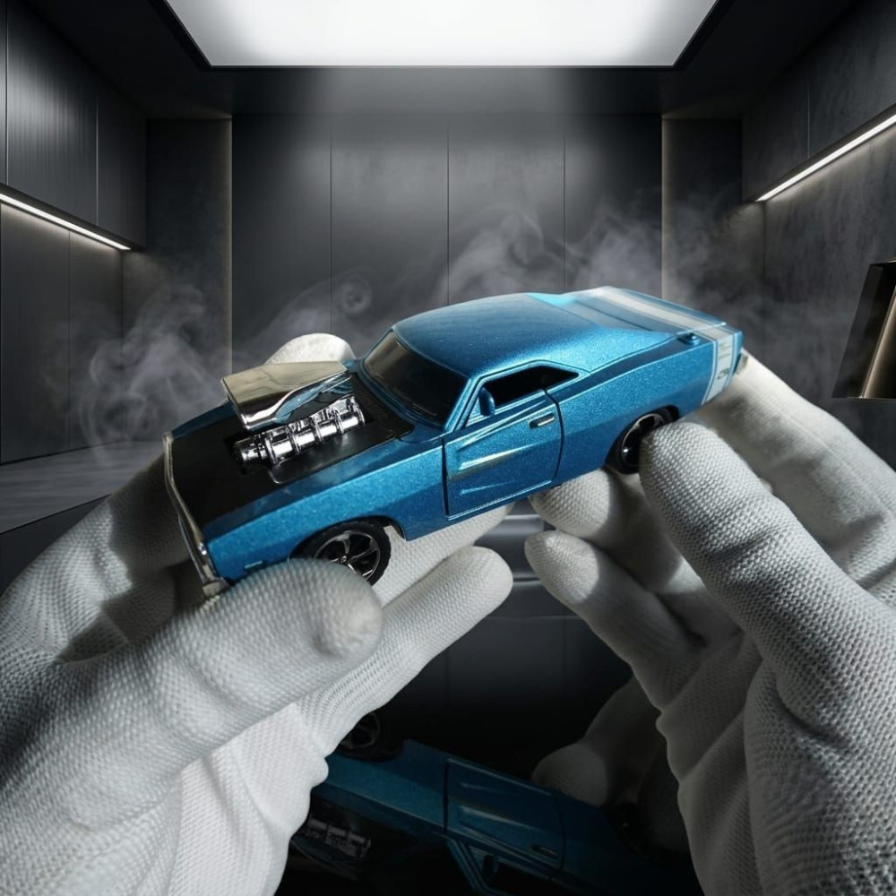 Dodge Charger RT Blowcharger Edition | 1:32 Metallic Blue Muscle Car
