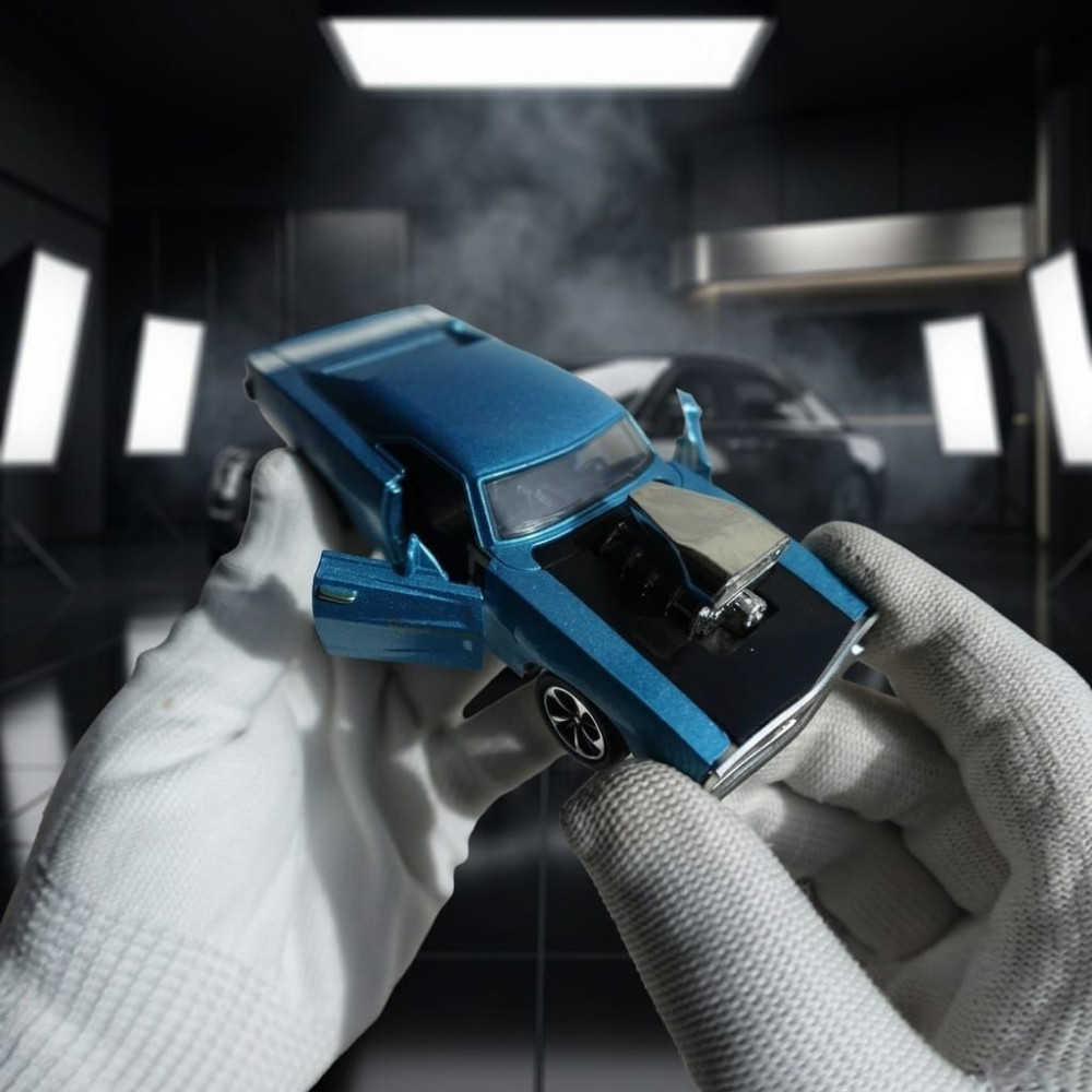 Dodge Charger RT Blowcharger Edition | 1:32 Metallic Blue Muscle Car