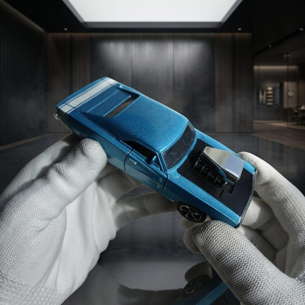 Dodge Charger RT Blowcharger Edition | 1:32 Metallic Blue Muscle Car