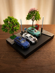 Exclusive Handcrafted 1:64 Scale Diorama & Metal Model Car Combo with a Free Analog Watch