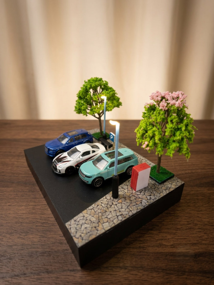 Exclusive Handcrafted 1:64 Scale Diorama & Metal Model Car Combo with a Free Analog Watch