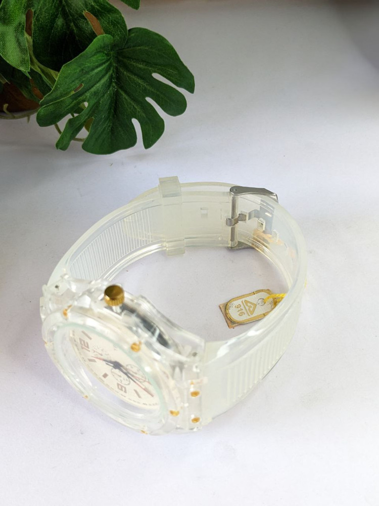 YBELY TRANSPARENT ROUND DIAL  ANALOG WATCH (WQ379)