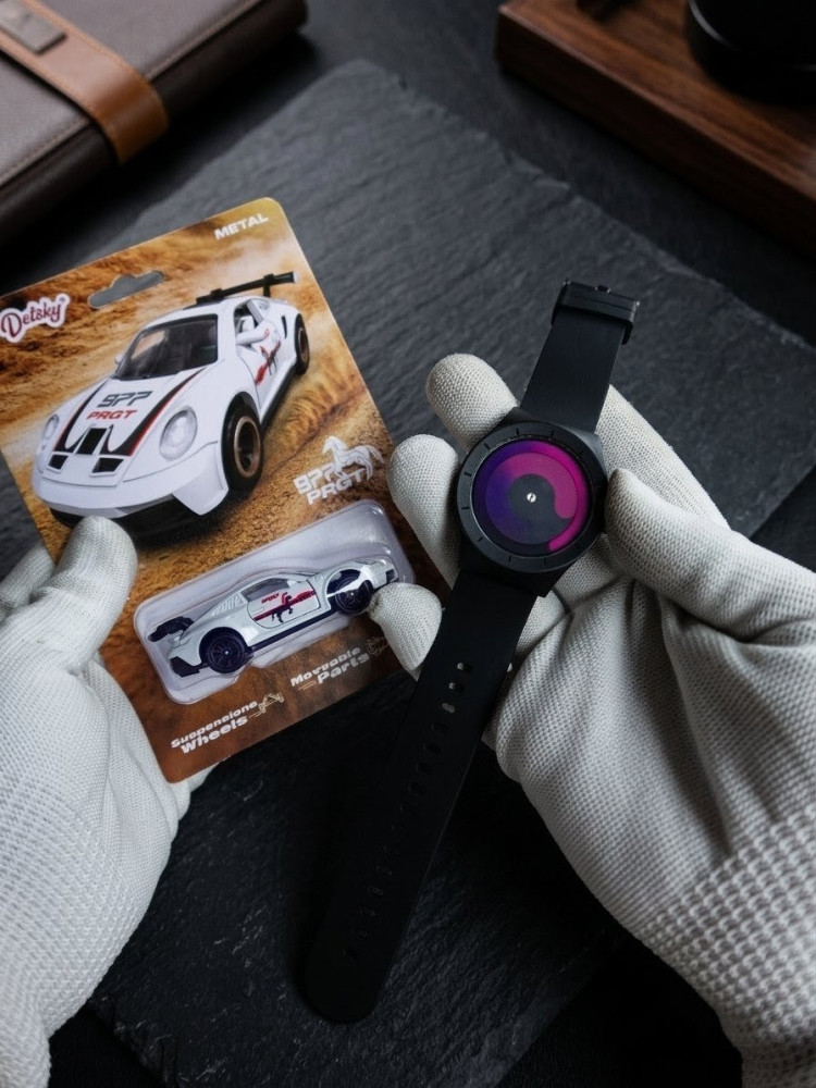Ultimate Mystery Combo: Unique Concept Analog Watch + Premium 1:64 Porsche Miniature Car