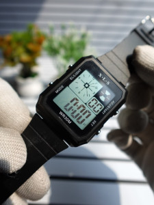 Stealth Mode: Premium Black Dual-Time Digital Watch Combo