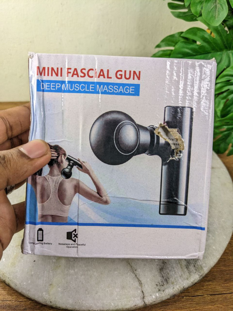 Mini Fascial Gun Deep Muscle Massager Mini Head and Face Massager Portable Suitable For Gym Office Pocket Muscle Relaxation And Massage Facial Gun (GQ01)