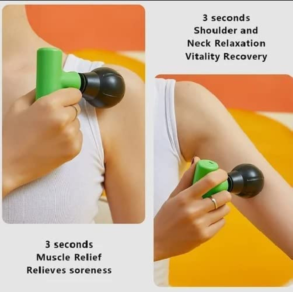 Mini Fascial Gun Deep Muscle Massager Mini Head and Face Massager Portable Suitable For Gym Office Pocket Muscle Relaxation And Massage Facial Gun (GQ01)