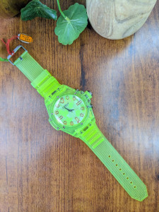 PREMIUM DESIGN ANALOG WATCH Fluorescent Green  (WQ347)