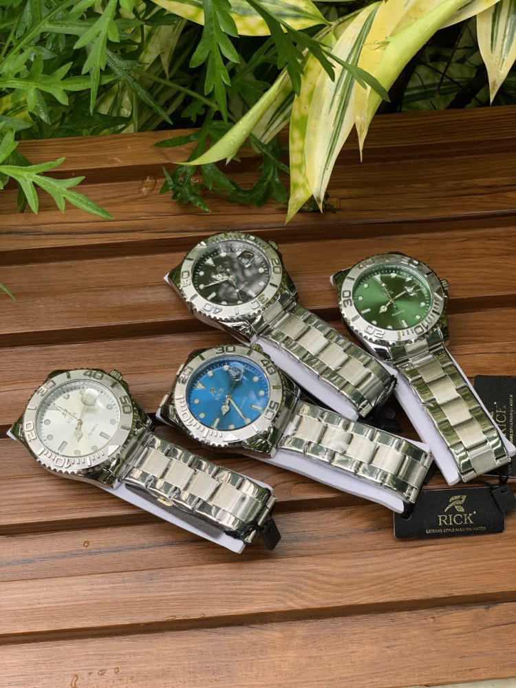 Rick Premium Rotating Bezel Watch - Glow-in-Dark, Date & Stainless Steel