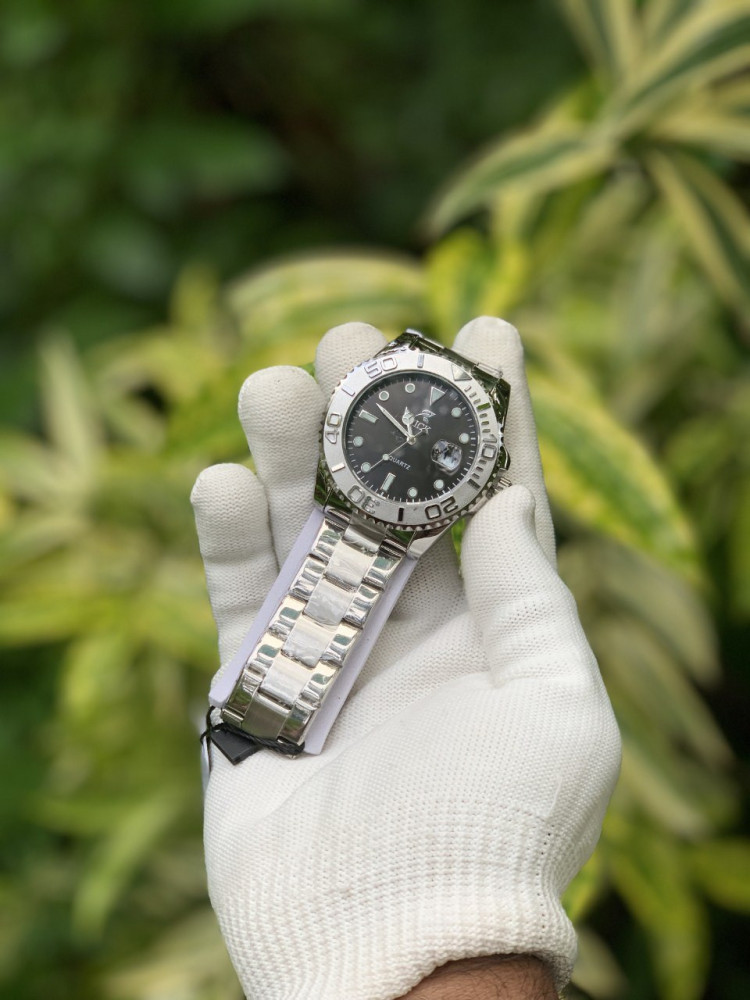 Rick Premium Rotating Bezel Watch - Glow-in-Dark, Date & Stainless Steel