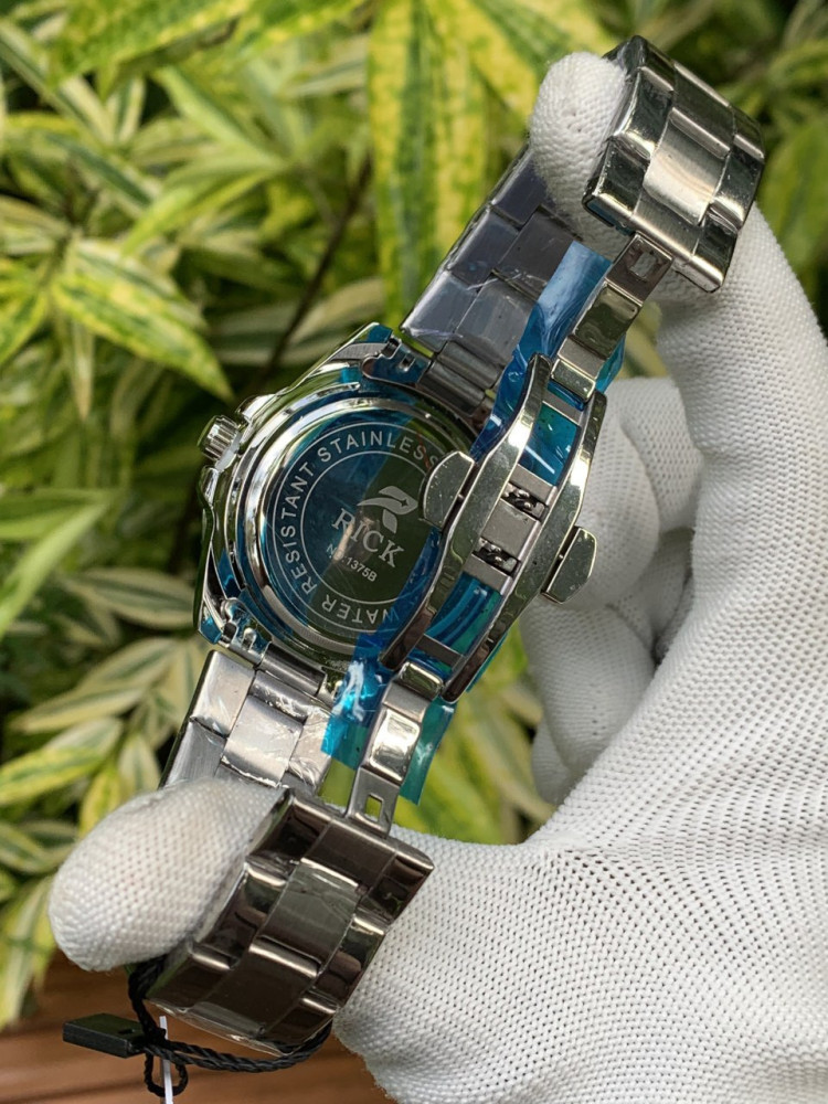 Rick Premium Rotating Bezel Watch - Glow-in-Dark, Date & Stainless Steel