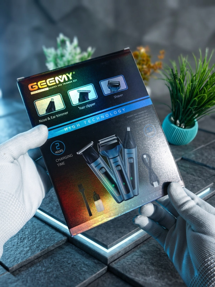 Ultimate Grooming: Geemy 3-in-1 Premium Shaver & Trimmer Set