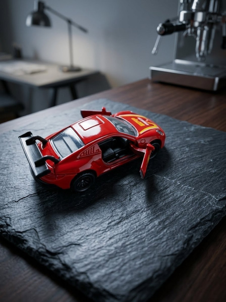 Ultimate Mystery Combo: Unique Concept Analog Watch + Premium 1:64 Porsche Miniature Car
