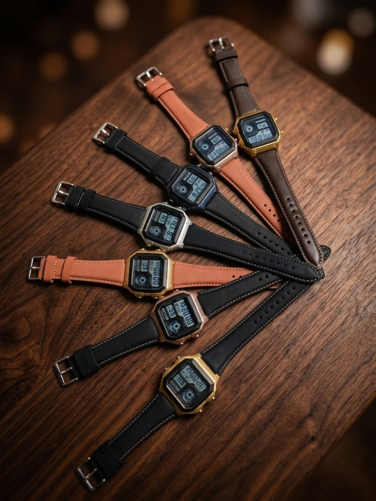 Retro Future: Premium Pioma Square Dial Digital Watch