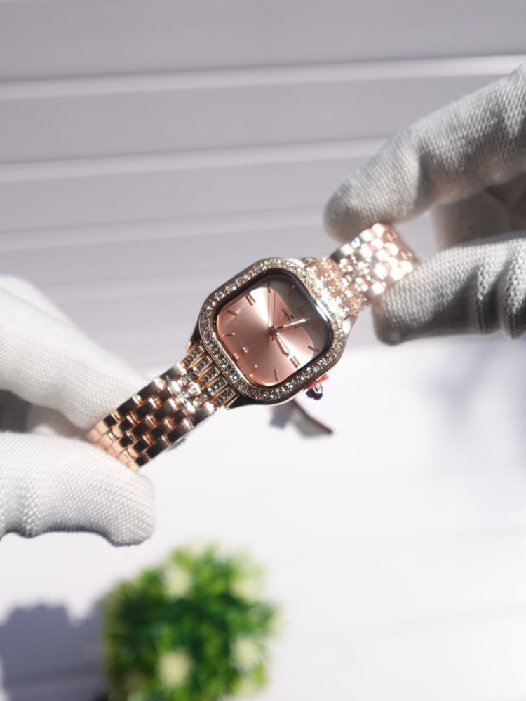 Crystal-Studded Premium Girls' Watch