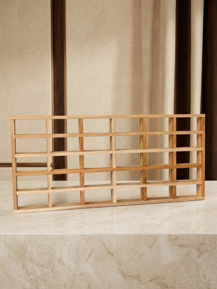 Premium 30-Compartment Wooden Display Rack Stand for Diecast Cars