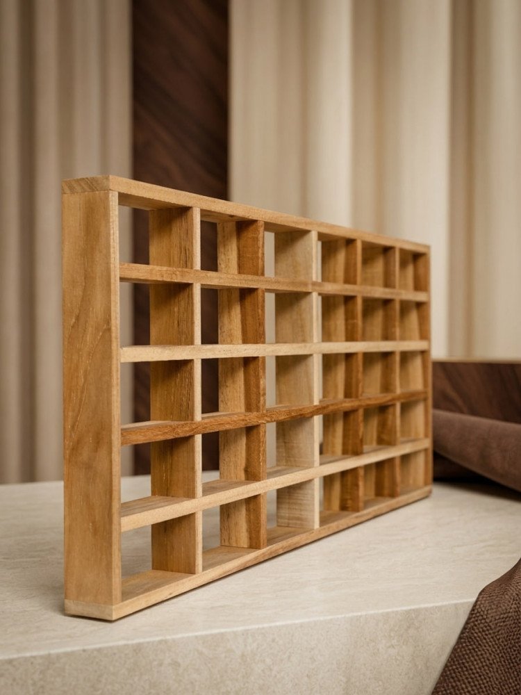Premium 30-Compartment Wooden Display Rack Stand for Diecast Cars
