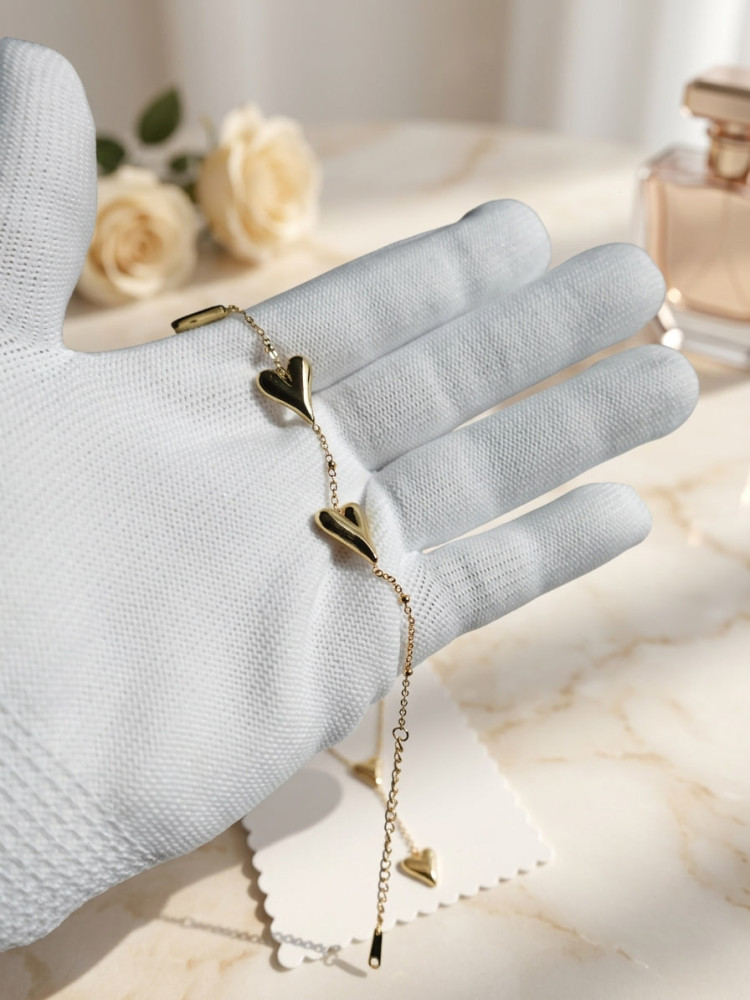 Stunning Anti-Tarnish Heart Jewellery Combo Set with SURPRISE Watch Gift