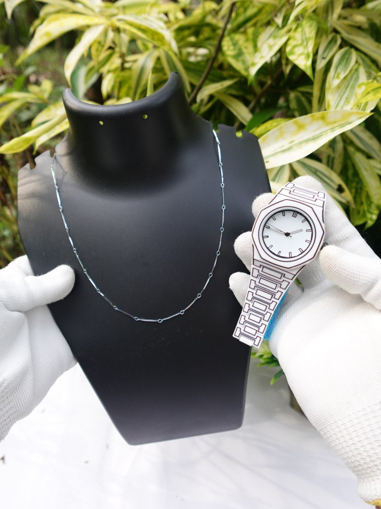 Trending Sketch Watch & Gents Chain Combo