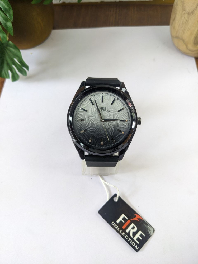 FIRE COLLECTION STYLISH DIAL BLACK ANALOG WATCH (WQ350)