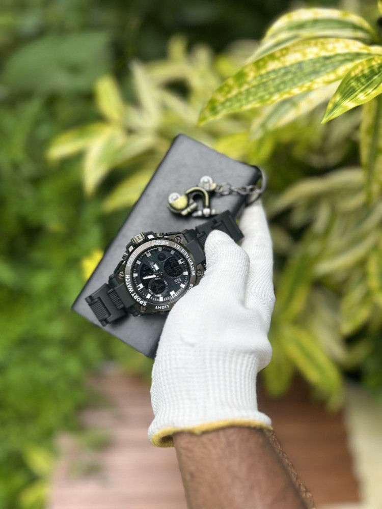 Twoo Time Premium Watch - Double Time, Water Resistant & Free Scooter Keychain