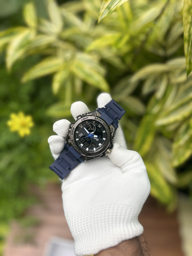 Twoo Time Premium Watch - Double Time, Water Resistant & Free Scooter Keychain