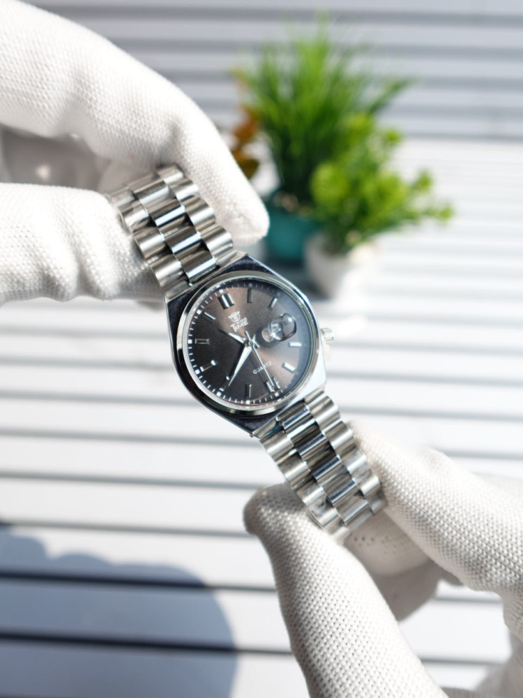 Twootime Elegance: The Ultimate Stainless Steel Watch & Necklace Duo