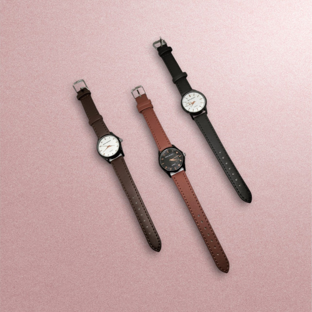 GIRLS FANCY WATCH  LEATHER STRAP (WL02)